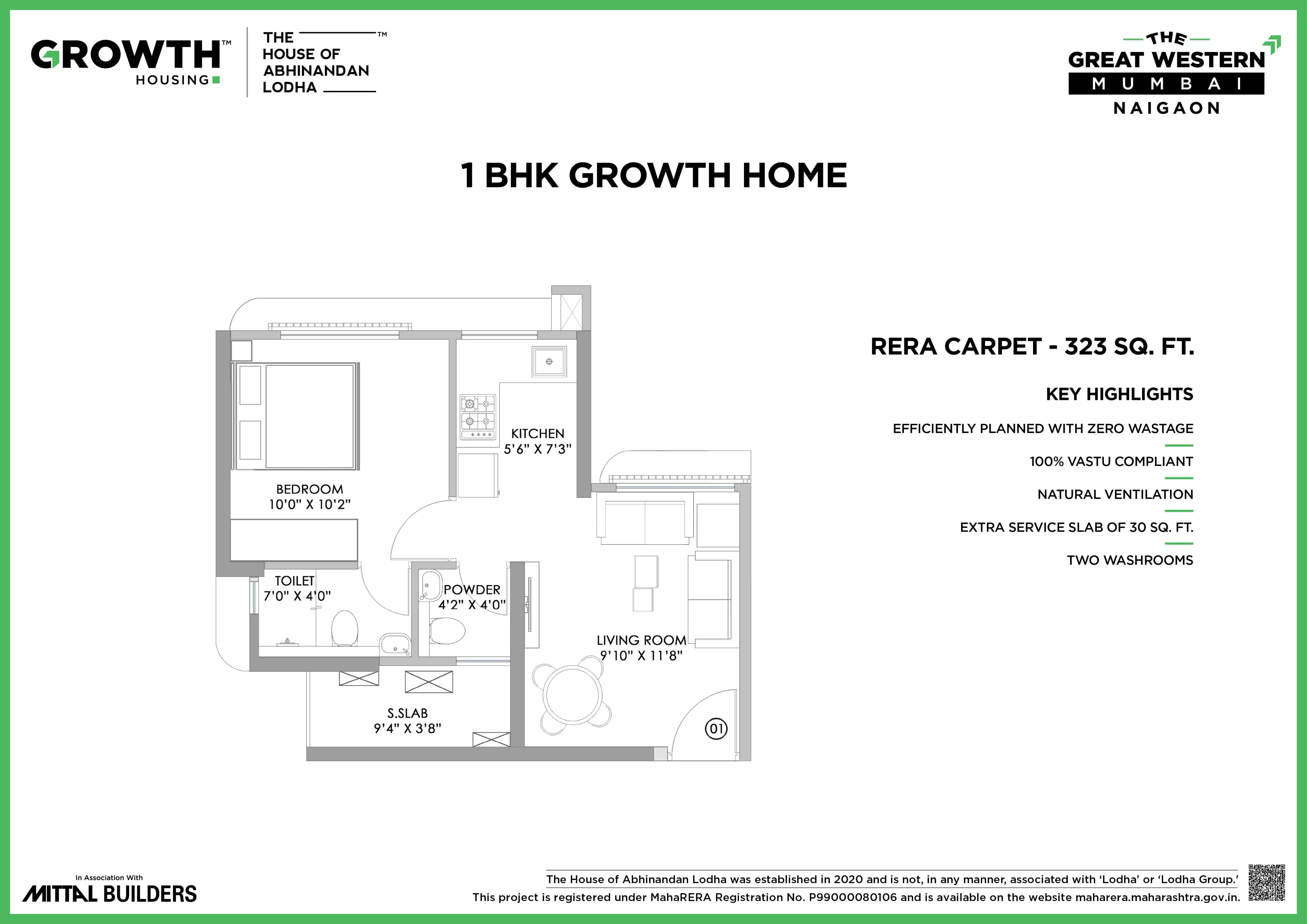 House of abhinandan lodha 1bhk floor plan