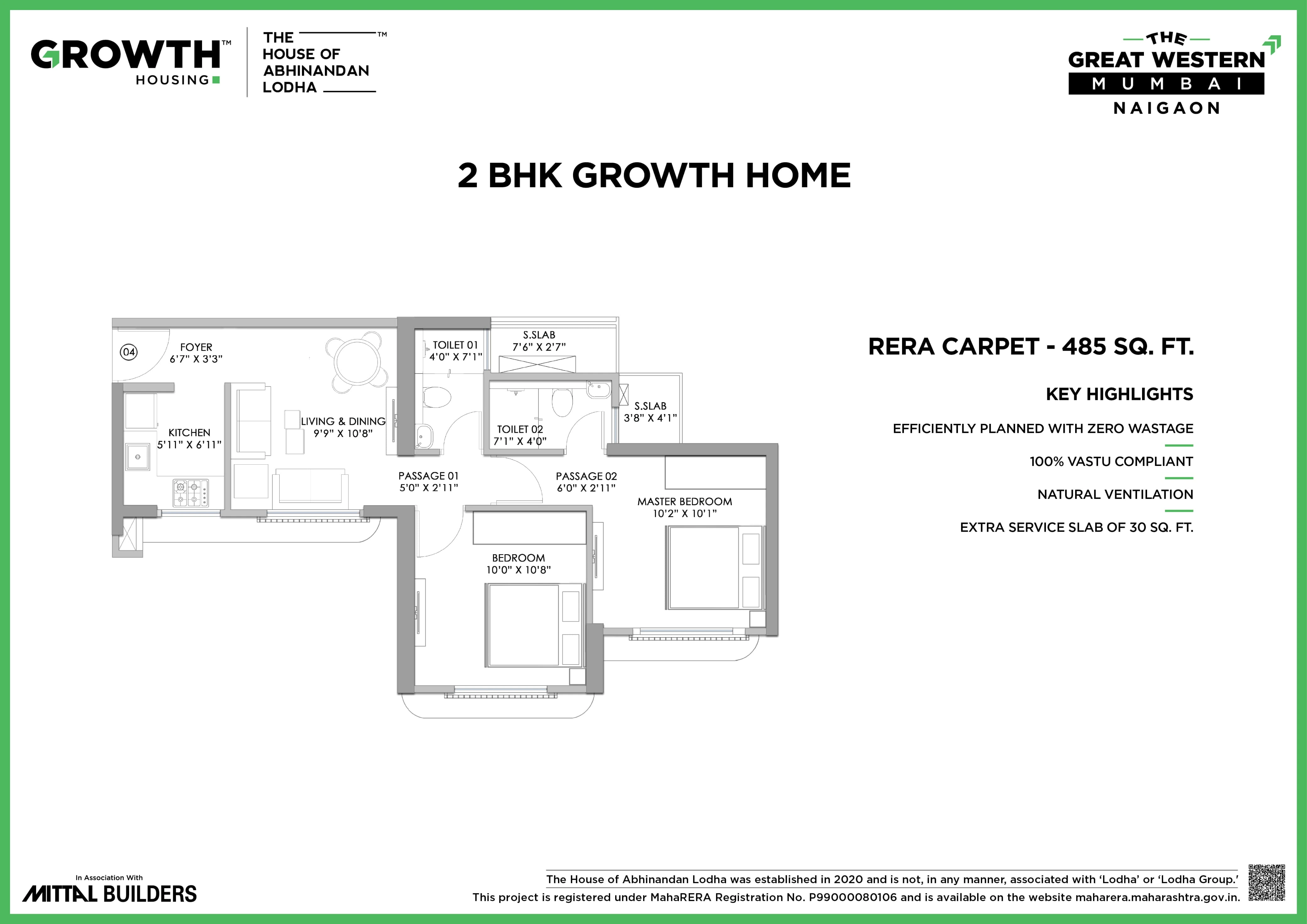 House of abhinandan lodha 2 bhk floor plan