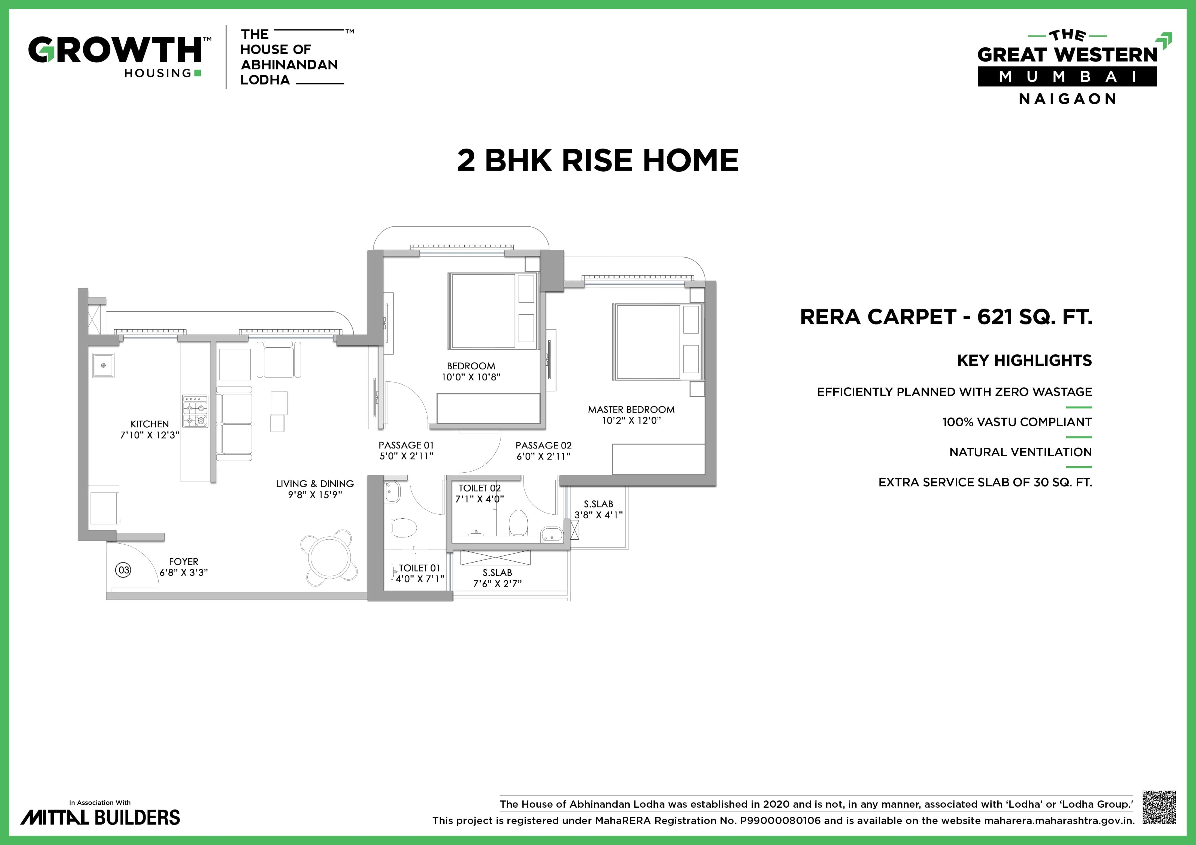 House of abhinandan lodha 2bhk floor plan